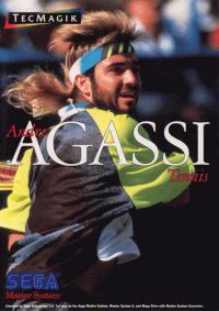 Andre Agassi Tennis PAL Sega Master System PAL box art